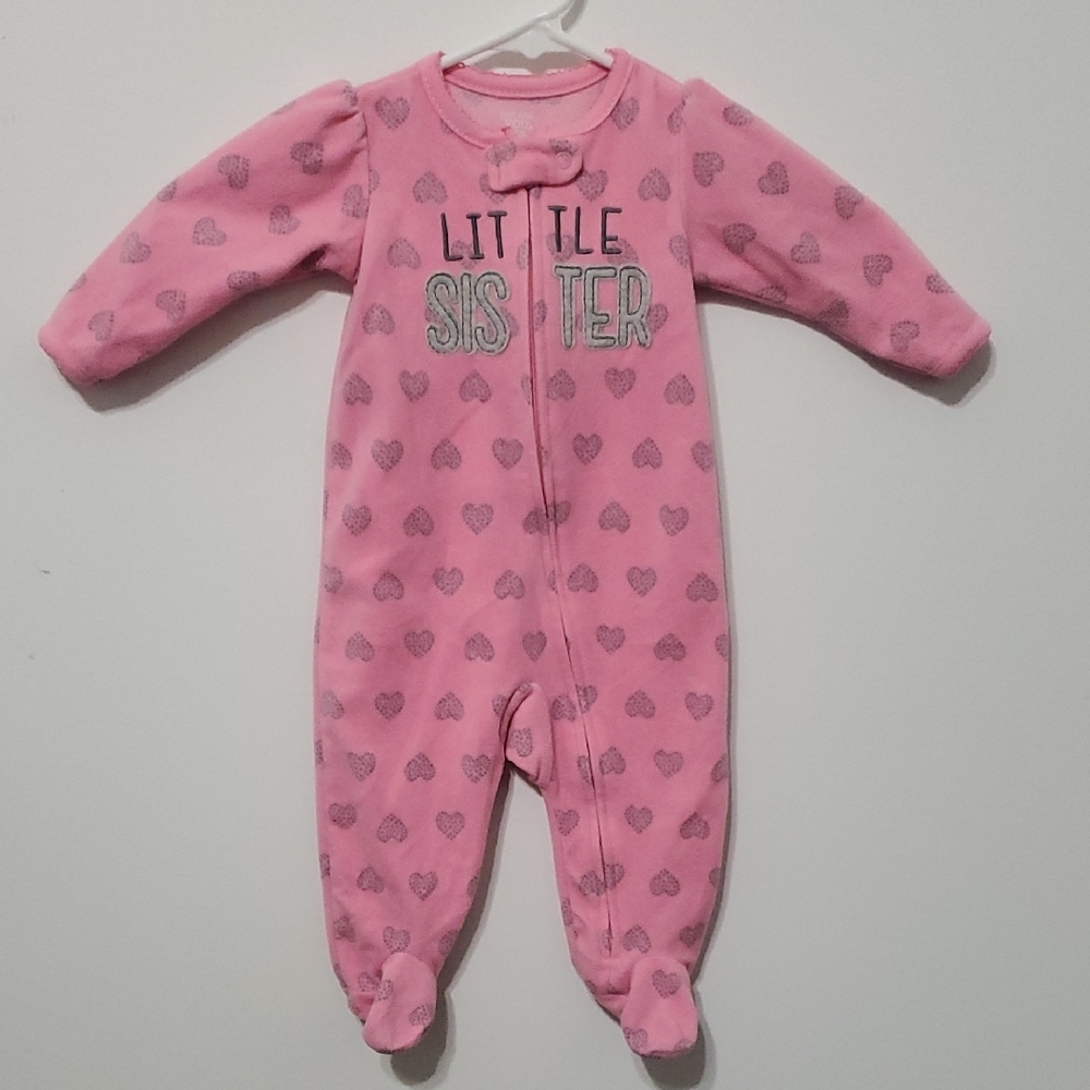 Carter's Pink Cozy Heart Footie